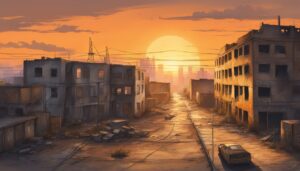 grunge sunset aesthetic background wallpaper illustration 1