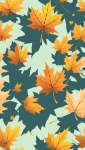 hand drawn style maple leaves illustration background 2