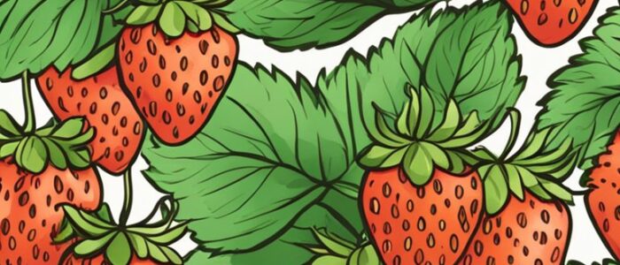 hand drawn style strawberry pattern background aesthetic illustration 3