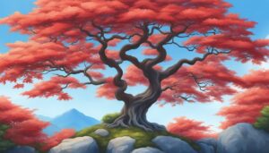 japanese maple tree background illustration 2