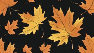 maple leaf black dark background wallpaper illustration 2