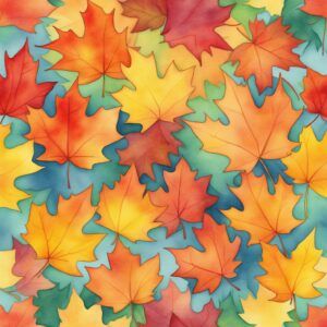 maple leaf watercolor background illustration 6