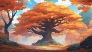 maple tree anime background illustration 2