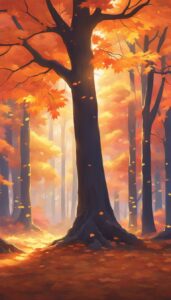 maple tree anime background illustration 3