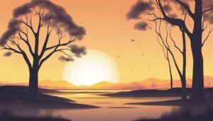 minimalist simple sunset aesthetic background wallpaper illustration 1