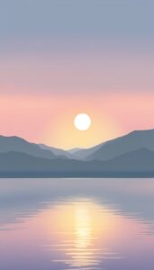 minimalist simple sunset aesthetic background wallpaper illustration 2