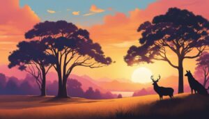 nature sunset aesthetic background wallpaper illustration 2