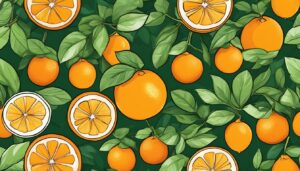 orange fruit pattern aesthetic background illustration 1