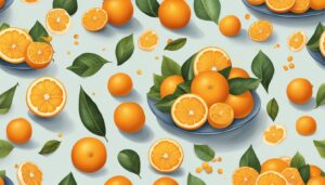 orange fruit pattern aesthetic background illustration 3