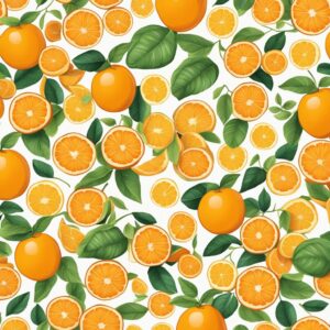 orange fruit pattern aesthetic background illustration 4