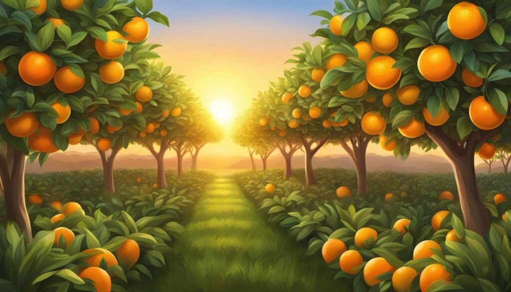 50+ Orange Fruit Tree Garden Illustration Backgrounds (Free, High-Res ...