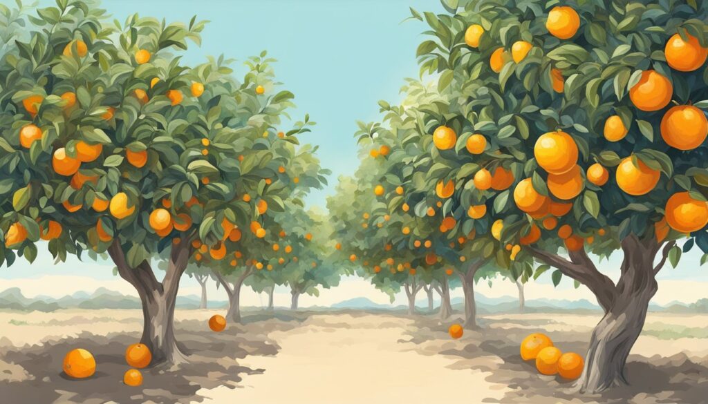 50+ Orange Fruit Tree Garden Illustration Backgrounds (Free, High-Res ...