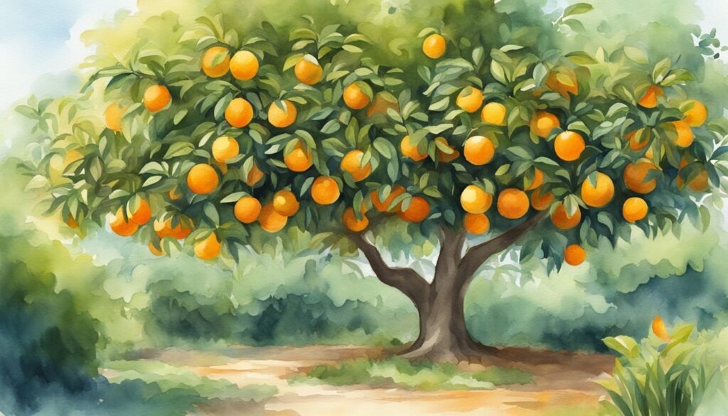 50+ Orange Fruit Tree Garden Illustration Backgrounds (Free, High-Res ...