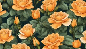 orange roses aesthetic background illustration 1
