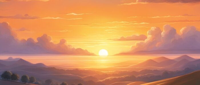 orange sunset aesthetic background wallpaper illustration 5