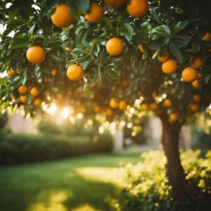 orange tree garden backyard