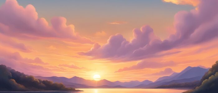 pastel colors sunset aesthetic background illustration 1