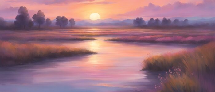 pastel colors sunset aesthetic background illustration 2