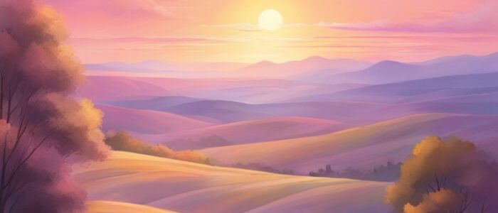 pastel colors sunset aesthetic background illustration 5