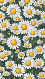 pattern daisy flower aesthetic background illustration 1