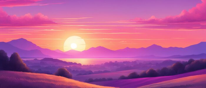 pink and purple sunset aesthetic background wallpaper illustration 1