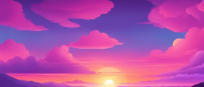 pink and purple sunset aesthetic background wallpaper illustration 2