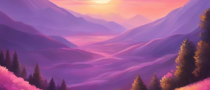 pink and purple sunset aesthetic background wallpaper illustration 4