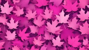 pink maple leaf aesthetic background illustration wallpaper 2