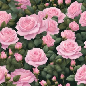 pink roses aesthetic background illustration 5