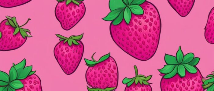 pink strawberry pattern background aesthetic illustration 3