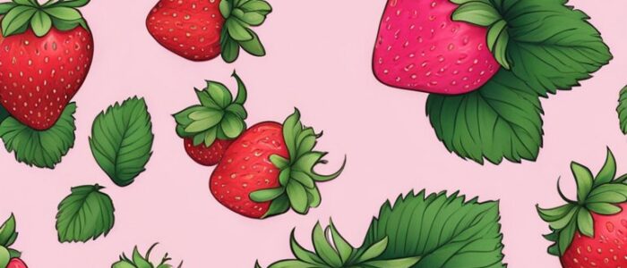 pink strawberry pattern background aesthetic illustration 4