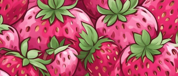 pink strawberry pattern background aesthetic illustration 5