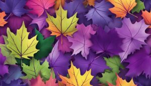 purple maple leaf aesthetic background illustration wallpaper 1