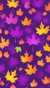 purple maple leaf aesthetic background illustration wallpaper 4