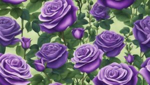 purple roses aesthetic background illustration 2