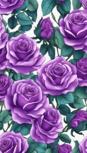 purple roses aesthetic background illustration 4