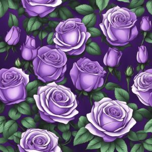 purple roses aesthetic background illustration 5