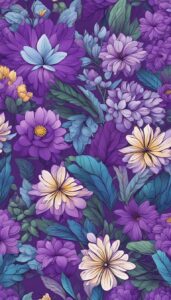 purple spring flowers phone wallpaper aesthetic 1