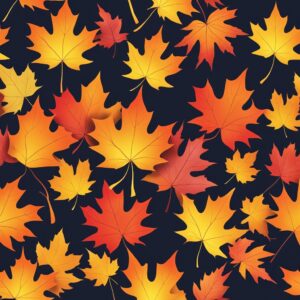 red orange fall maple leaves aesthetic background illustration wallpaper 6