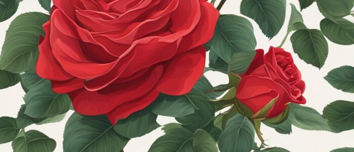 red roses aesthetic background illustration 4
