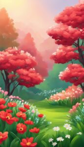 red spring flowers phone wallpaper aesthetic 5