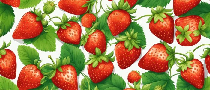 red strawberry pattern background aesthetic illustration 1