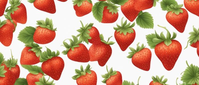 red strawberry pattern background aesthetic illustration 2