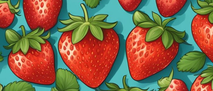 red strawberry pattern background aesthetic illustration 3