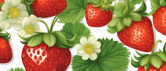 red strawberry pattern background aesthetic illustration 4