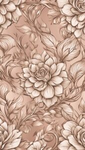 rose gold floral pattern background wallpaper 3