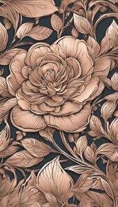 rose gold floral pattern background wallpaper 4