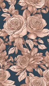 rose gold floral pattern background wallpaper 5