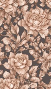 rose gold floral pattern background wallpaper 6