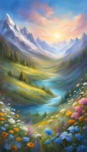 spring fantasy aesthetic illustration wallpaper 11